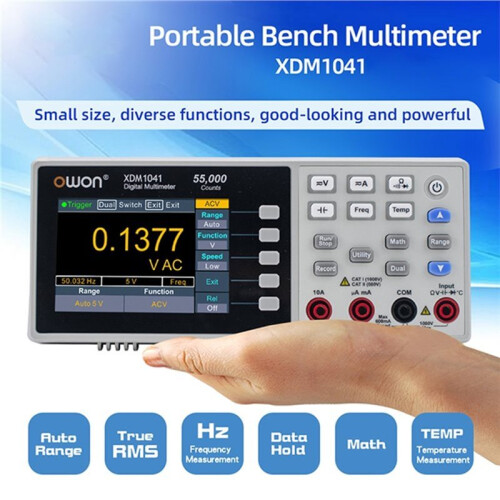 OWON XDM1041 4 1/2 Digital Meter Portable Bench LCD True RMS EU PLUG 2