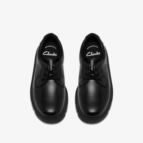 Clarks Lorcam Walk K Black Leather 1