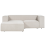 Beliani Corner Sofa 2 Seater VERNON Fabric Light Beige Right Hand 1