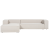 Beliani Corner Sofa 3 Seater VERNON Fabric Light Beige Right Hand 1