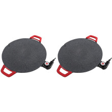 2X Electric Griddle - Smokeless Electric BBQ Grill Baking Trays, Nonstick Cooking Griddle Pan Pancake Maker EU Plug