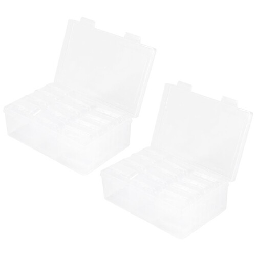 24 Pcs Small Bead Organizer Bead Case Storage Organizer Diamond Art Containers Accessory Storage with 2 Pcs Hinged Lid