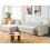 Beliani Corner Sofa 3 Seater VERNON Fabric Light Beige Right Hand 2