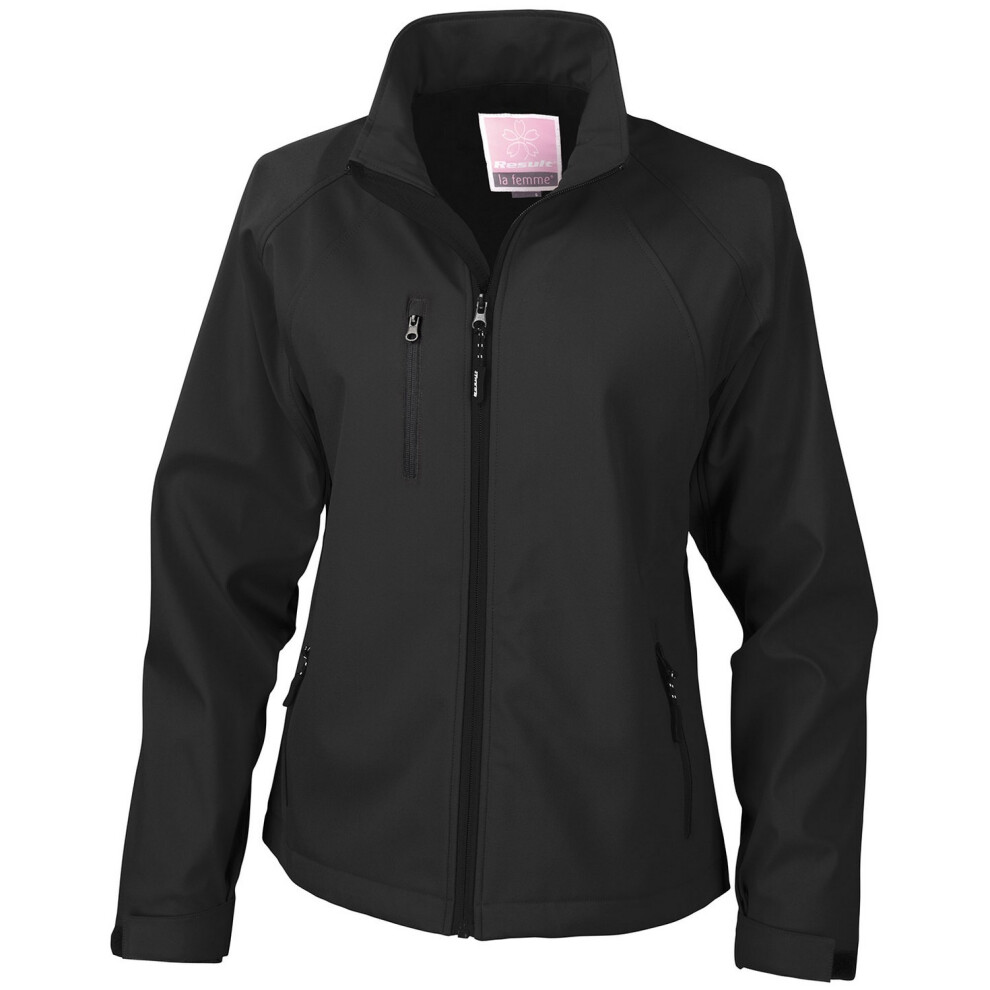 Result (18 Uk, Black) Womens/Ladies Soft Shell Jacket