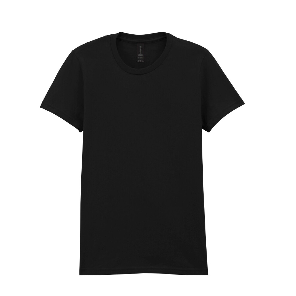 Gildan (3Xl, Pitch Black) Womens/Ladies Softstyle Plain Midweight T-Shirt