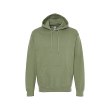 (L, Military Green) Gildan Unisex Adult Softstyle Fleece Midweight Hoodie