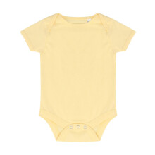 (3-6 Months, Pale Yellow) Larkwood Baby Boys/Girls Essential Short Sleeve Bodysuit