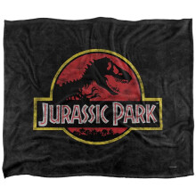Jurassic Park Silky Classic Logo Supersoft Throw