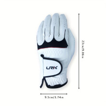 (ML) [Breathable Anti-Slip Golf] 1 Piece PU Material Men's Left Hand Breathable Mesh Anti-slip Golf Glove, Comfortable Grip, Unisex