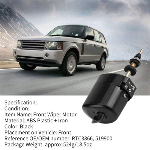 2X Car Front Windshield Windscreen Wiper Motor for  Series 1&2 RTC3866 519900 2