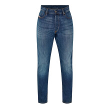(33R, Blue Denim) Diesel Mens Mid Rise Straight Leg Jeans