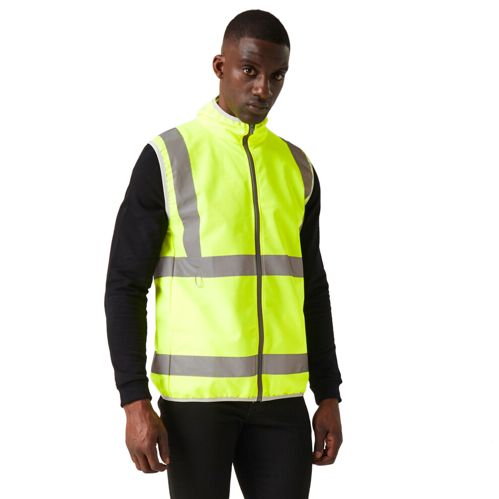 (M, Yellow) Regatta Professional Mens Full Zip Hi-Vis Vest 5063527442307