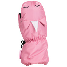 (5/7, Pink) Trespass Girls Lightly Padded Snow Mittens - Charm