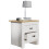 Wooden side table bedside table Balusa White 1