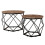 Set of 2 Side Table Sofatic Helaro M Vintage oak 6