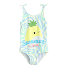 (10-11 Years, Yellow/Blue/White) Squishmallows Girls Summer Of Squish One Piece Swimsuit