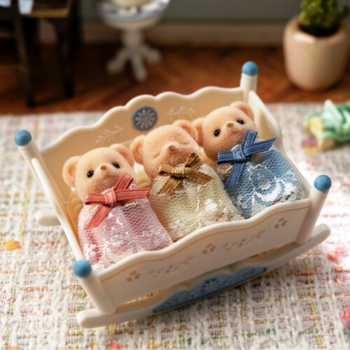 Sylvanian Families SYLVANIAN Families Biscuit Bear Sleepy Triplets 5866 2