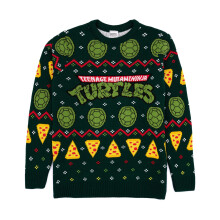 (XXL, Green/Yellow) Teenage Mutant Ninja Turtles Mens Knitted Jumper