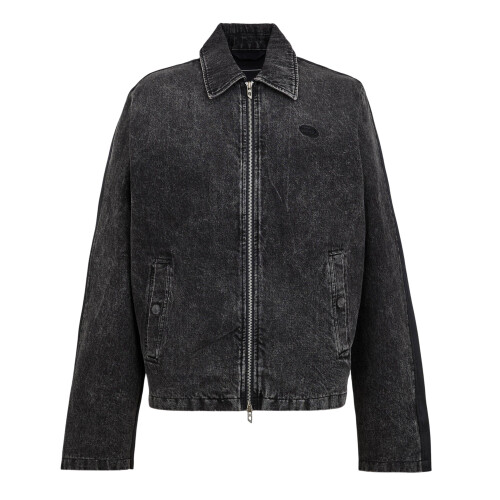 Diesel (M, Black) Diesel Mens Stone Wash Bomber Jacket