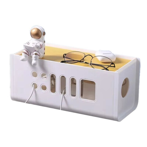 Cable Organizer Box for Desk - Electric Socket Storage, Power Cord Holder, Desktop Plug-in Board Management B