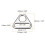 Triangle Buckle Adjuster, Triangular D Ring Adjustment with Rod Swivel Clamp for Webbing School Bag Strap Webbing A 6
