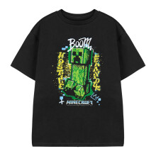 (5-6 Years, Black) Minecraft Boys Hostile Behaviour Short-Sleeved T-Shirt