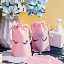 100 Sztuk RzęSy Aftercare Torby Plastikowe Torby do MakijażU Kosmetyczka Kosmetyczka PodróżE Ze Sznurkiem BiałY, S