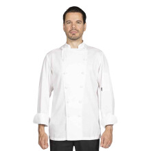 (48in, White) Le Chef Unisex Adult Luxe Chef Jacket