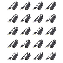 20X PS5712TG Gigabit Power über Ethernet Splitter 10/100 / 1000Mpbs RJ45 Unterstützung IEEE802.3 Af / At (30W) PoE Splitter
