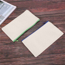 80Pcs Canvas Cosmetic Bag Canvas Zipper Bag Pencil Case DIY Travel Handmade Bag DIY School Multicolor Zipper