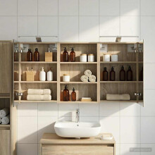 vidaXL Badezimmerschrank-Set 3 stk. 120 x 10,5 x 60,5 cm Holzwerkstoff