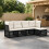 VidaXL vidaXL Gartensofa-set 5 stk. Schwarz Poly-Rattan 1
