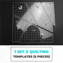 5Pcs Quilting Cutting Template Grids Crazier Eights Template Quilt Ruler Set Quilting Cutting Templates Acrylic