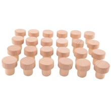24Pc Wine Bottle Corks T Shaped Cork Plugs for Wine Cork Wine Stopper Reusable Wine Corks Wooden and Rubber Wine Stopper