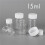 200Pcs Refillable Bottles 15Ml Plastic PET Clear Empty Seal Bottles Container with Screw Cap 3