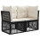 VidaXL vidaXL Gartensofa-set 5 stk. Schwarz Poly-Rattan 3