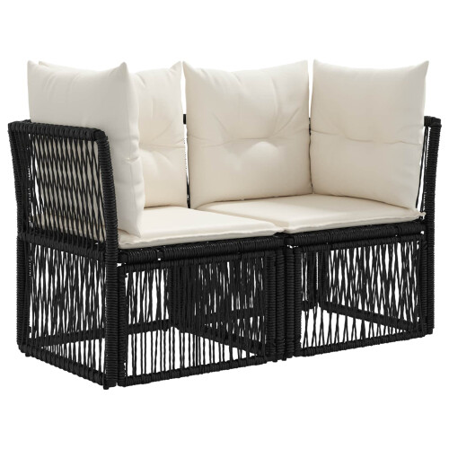 VidaXL vidaXL Gartensofa-set 5 stk. Schwarz Poly-Rattan 2