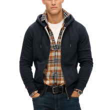 Kapuzensweatshirt mit Reißverschluss und Essential-Logo - Superdry
