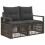 VidaXL vidaXL Gartensofa-set 8 stk. Grau und Dunkelgrau Poly-Rattan 4
