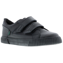 (Black, 1 (Adults')) Kickers Boys School Shoes Tovni Twin Flex Leather black UK Size
