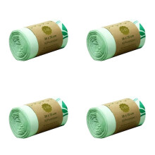 4X Sacs Poubelle Compostables 10 L, Biodégradables, en Amidon de Maïs, pour Déchets de Cuisine.
