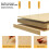 （Wood color）2 Tier Sofa Coffee Side Table End Table Bedside Table with Storage Shelf Table 4