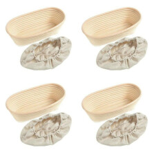 4X Woven Bread Fermentation Basket Drying Storage European Style Fermentation Basket