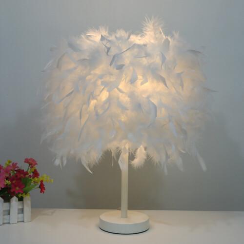 Fluffy Feather Table Lamp - E27 Bulb Compatible (Not Included) 2