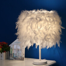 Fluffy Feather Table Lamp - E27 Bulb Compatible (Not Included)