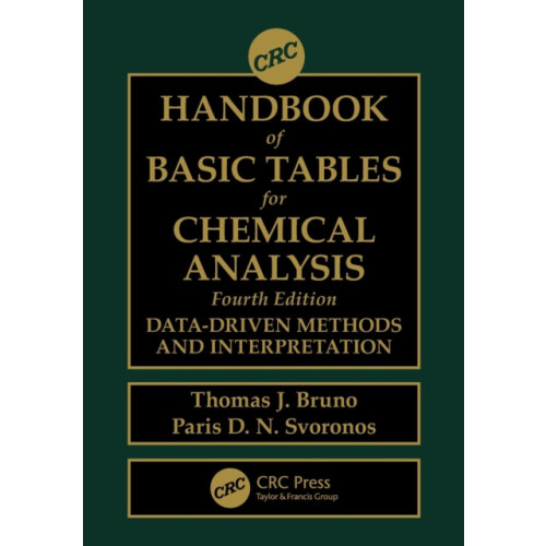 CRC Handbook of Basic Tables for Chemical Analysis DataDriven Methods