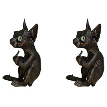 2X 3D Printed Sphinx Figurine with Realistic Eyes 15 cm Unique Home Decor and Gift for Humor Lovers