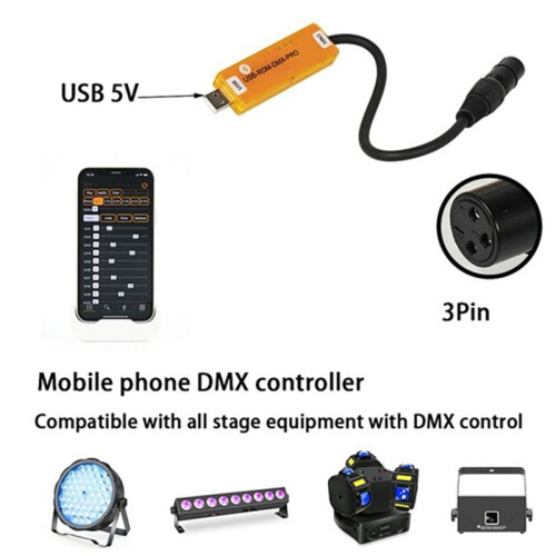 USB-RMD-DMX2.0 Mobile App DMX RDM Dialer Stage Light Wireless DMX RDM Controller Compatible with Android IOS EU Plug 2