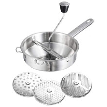 Rotary Essen Mühle Kartoffel Ricer mit 3 austauschbaren Scheiben, Perfekt für die Herstellung von Püree oder Gemüsesuppen, Babynahrung
