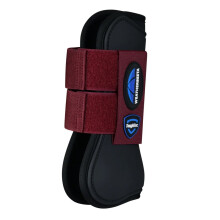 (20cm x 22cm, Black/Burgundy) Weatherbeeta Tough Tec Open Front Horse Boots